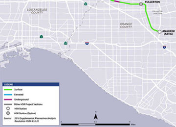 Los Angeles To Anaheim California High Speed Rail