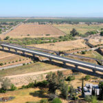 Aerial shot of the Fresno River Viaduct