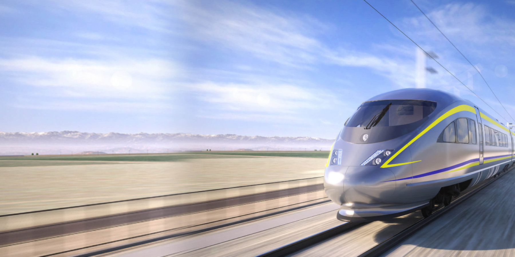 Rendering of a high-speed train.