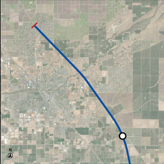Map showing the station in rural area