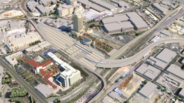 Rendering of run through train tracks at LA Union Station in Los Angeles