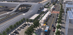 Thumbnail of a rendering of the future Fresno Station