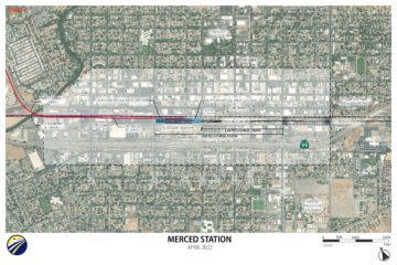 Overview map of the future Merced station