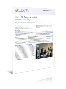 HSR 102: Prepare to Bid factsheet cover