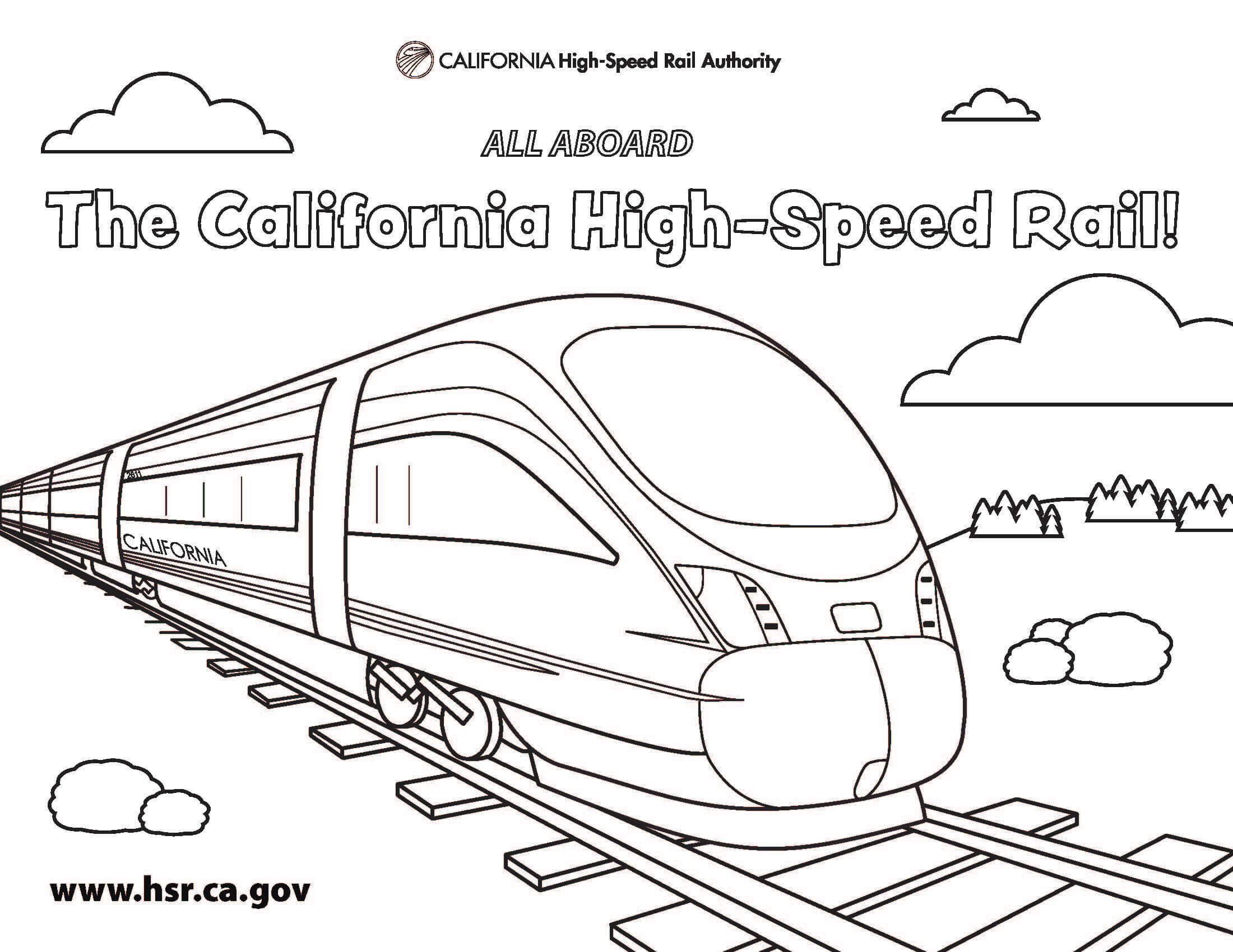 Coloring Sheets - California High Speed Rail