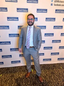 Boris Lipkin, Northern California Regional Director, at the 40 Under 40 Silicon Valley Business Journal awards ceremony