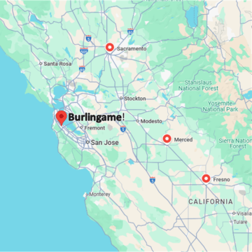 Map of Burlingame, California